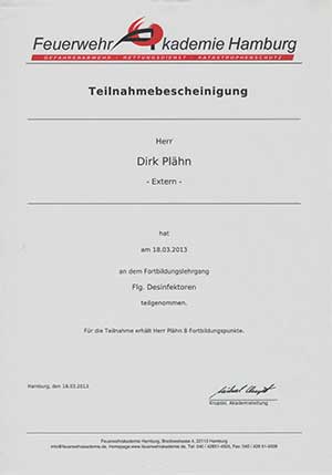 Fortbildung Desinfektor Tatortreiniger Dirk Plähn